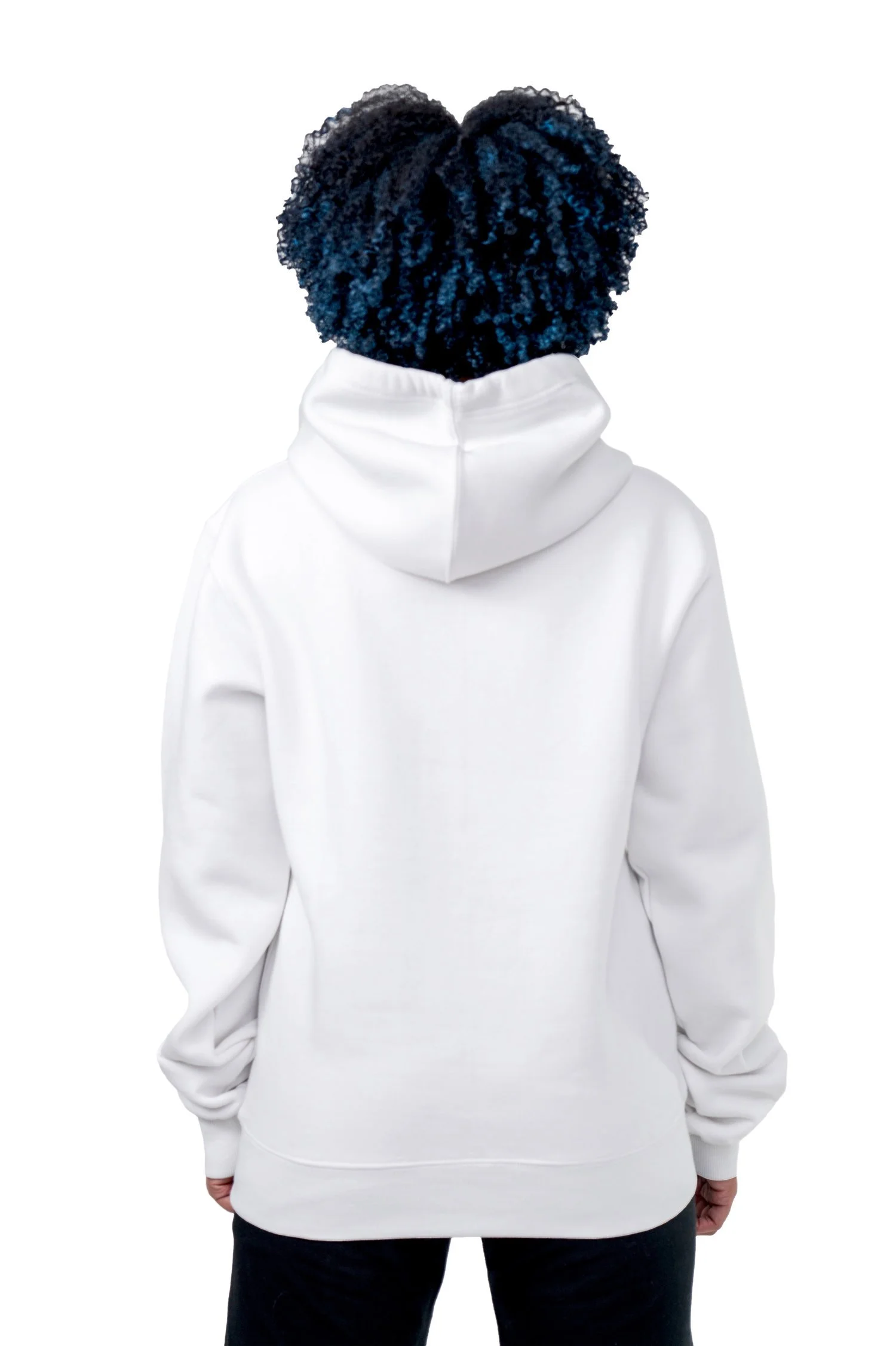◇ILLIGO◇ Cutout shirring hoodie white minimalist-sleeve-printed-